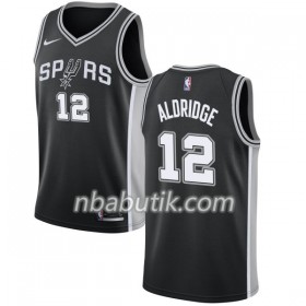 NBA Mænd Trøje San Antonio Spurs LaMarcus Aldridge 12 Nike 2017-18 Sort Swingman